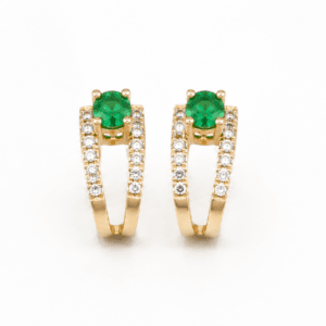 Pendientes de Oro Amarillo 18K con diamantes