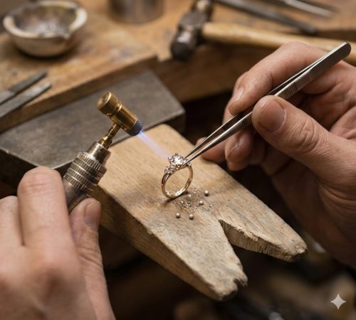 Terminando anillo, dándole fuego